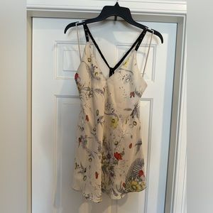 Haute Hippie Silk tank with leather detail